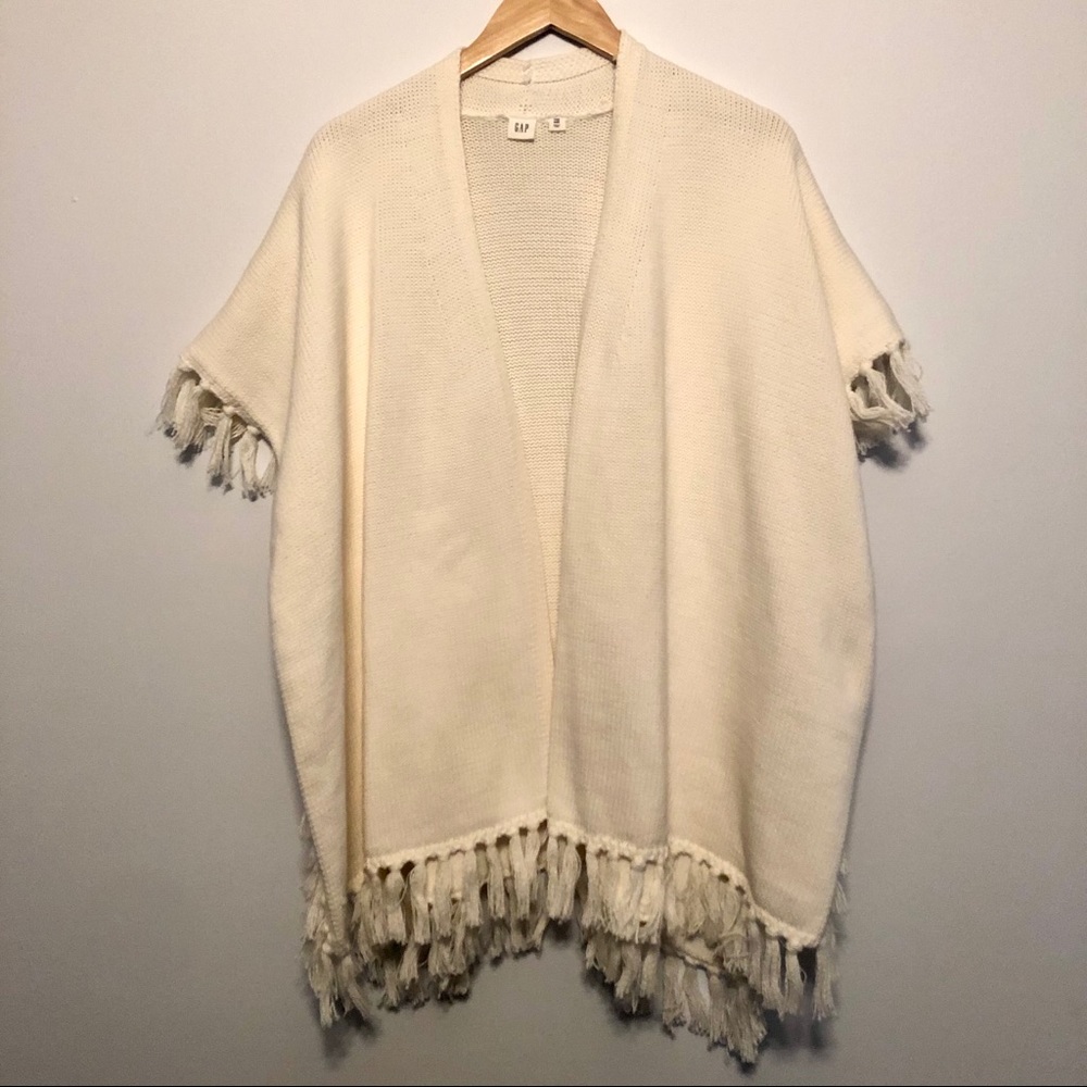 Gap open front knit cape sweater